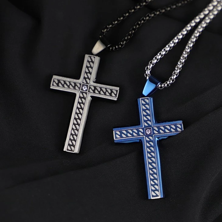 stainless steel pendant with CZ 03 stainless steel pendant with CZ 03