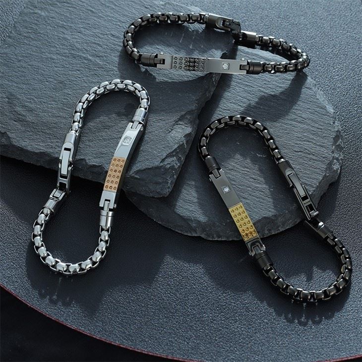 316L Stainless Steel Zircon Bracelet With Gold & Gunmetal Plating – Wholesale Customizable best 316L Stainless Steel Zircon Bracelet With Gold & Gunmetal Plating – Wholesale Customizable best