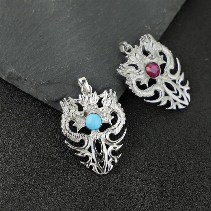 Dragon Flame Double-Head Pendant Necklace manufacturers